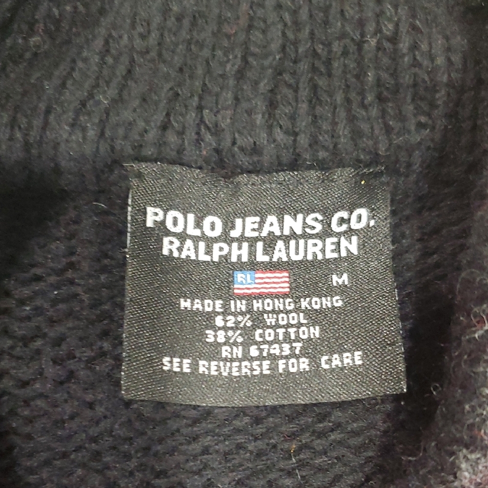 Vtg Polo  Ralph Lauren Black Wool Sweater - Picture 11 of 14